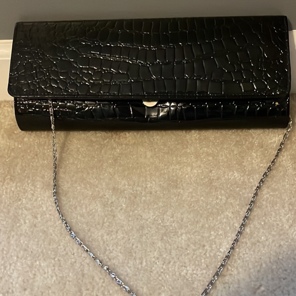 Black clutch evening bag- like new!